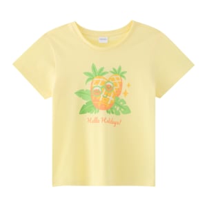pdc_เบสิโค เสื้อยืดพิมพ์อก สำหรับเด็กหญิง รุ่น BCAL2511LG004 สีเหลือง