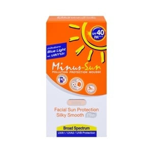 pdc_ไมนัส-ซัน เฟเชียล ซัน โพรเทคชั่น ซิลกี้ มูส พลัส SPF40 PA+++ สีไอวอรี่ 30 ก.