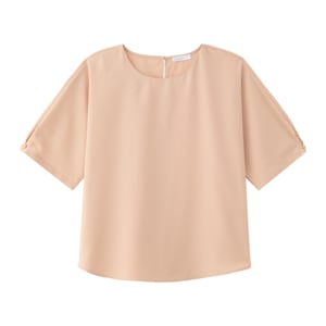pdc_เบสิโค เสื้อเบลาส์แขนสั้น สำหรับผู้หญิง รุ่น FSTN25Q4LW003 สีเบจ