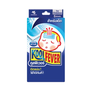 pdc_คูลฟีเวอร์ แผ่นเจลลดไข้ สำหรับเด็ก 6 ชิ้น