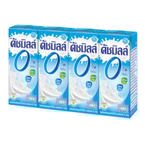 pdc_ดัชมิลล์ โยเกิร์ตพร้อมดื่มยูเอชที ไขมัน 0% 180 มล. x 4 ชิ้น