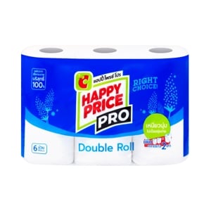 pdc_บิ๊กซี แฮปปี้ ไพรซ์ โปร กระดาษม้วนรุ่นความยาว 2 เท่า แพ็ค 6