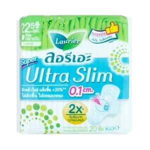 pdc_ลอรีเอะ ซูเปอร์ อัลตร้า สลิม ผ้าอนามัยแบบมีปีก สำหรับกลางวัน 22.5 ซม. 20 ชิ้น