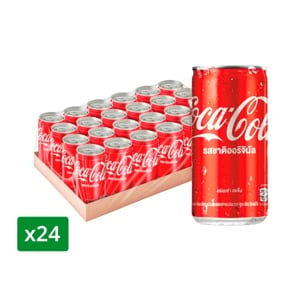 pdc_โค้ก มินิ น้ำอัดลม รสออริจินัล 180 มล. x 24 ชิ้น