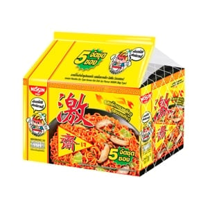 pdc_นิสชิน บะหมี่กึ่งสำเร็จรูปแบบแห้ง รสเผ็ดเกาหลีเจ 60 ก. แพ็ค 5