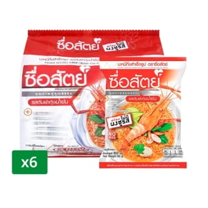 pdc_ซื่อสัตย์ บะหมี่กึ่งสำเร็จรูป รสต้มยำกุ้งน้ำข้น 60 ก. แพ็ค 6