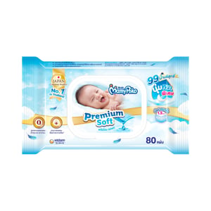 pdc_มามี่โพโค พรีเมี่ยม ซอฟท์ ผ้าเช็ดทำความสะอาดก้นเด็ก 80 แผ่น