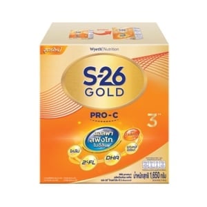 pdc_เอส-26 โกลด์ โปร-ซี ผลิตภัณฑ์นม รสจืด สูตร 3 1650 ก.