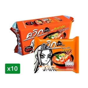 pdc_ไวไวควิก บะหมี่กึ่งสำเร็จรูป รสต้มยำกุ้ง ขนาด 60 ก. แพ็ค 10