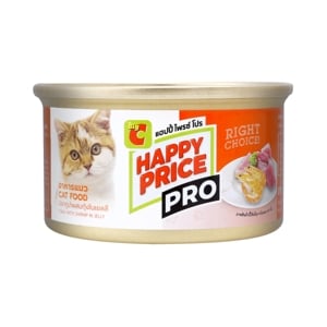 pdc_บิ๊กซี แฮปปี้ ไพรซ์ โปร อาหารแมว รสปลาทูน่า ผสมกุ้งในเยลลี่ 85 ก.