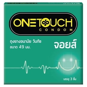 pdc_วันทัช ถุงยางอนามัยผิวเรียบ รุ่นจอยส์ ขนาด 49 มม. 3 ชิ้น