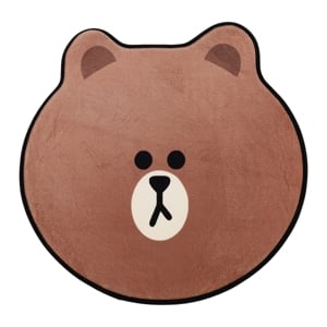 pdc_ไลน์ เฟรนส์ พรม Brown Di-Cut ขนาด 59 x 62 ซม.