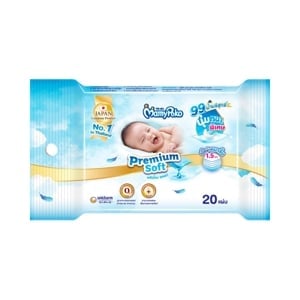 pdc_มามี่โพโค ไวพส์ พรีเมียม ซอฟต์ ผ้าเปียกนุ่มชุ่มชื่น 20 แผ่น