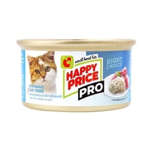 pdc_บิ๊กซี แฮปปี้ ไพรซ์ โปร อาหารแมว รสปลาทูน่า ผสมปลาชิราสุในเยลลี่ 85 ก.