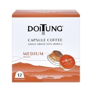 pdc_ดอยตุง กาแฟอาราบิก้าแท้ 100% ชนิดบรรจุแคปซูล คั่วกลาง 7.5 ก. x 12 ชิ้น