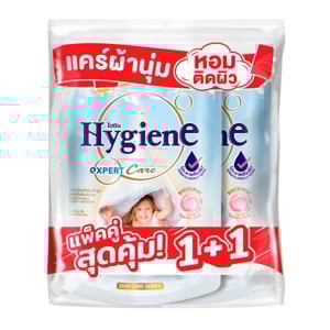 pdc_ไฮยีน เอ็กซ์เพิร์ท แคร์ น้ำยาปรับผ้านุ่มสูตรเข้มข้นพิเศษ มอร์นิ่ง ฮัก 1000 มล. แพ็ค 1+1