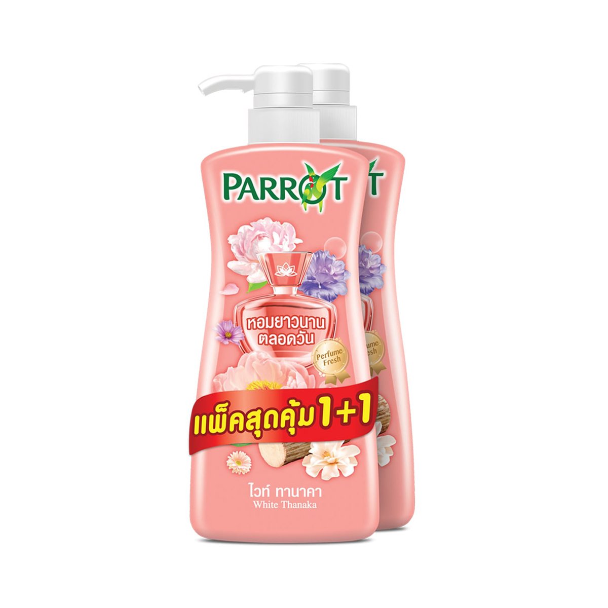 pdc_แพรอท โบตานิคอล ครีมอาบน้ำ กลิ่นไวท์ ทานาคา 450 มล. แพ็ค 1+1