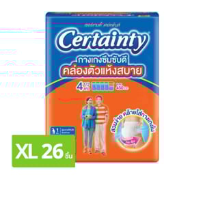 pdc_เซอร์เทนตี้ เดย์แพ้นส์ กางเกงผ้าอ้อมผู้ใหญ่ ซึมซับปกติ ขนาด XL 26 ชิ้น