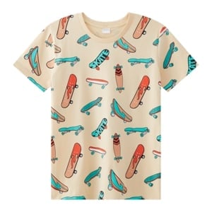 pdc_เบสิโค เสื้อยืดเด็กชาย รุ่น BKAS2408PB008 สีเบจ