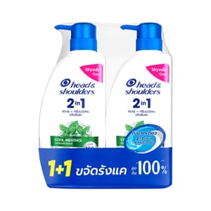 pdc_เฮดแอนด์โชว์เดอร์ คูลเมนทอล 2อิน1 แชมพูผสมครีมนวด 370 มล. แพ็ค 1+1