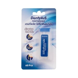 pdc_เดนท์พลัส ไม้จิ้มฟันอนามัย 60 ชิ้น