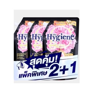 pdc_ไฮยีน เอ็กซ์เพิร์ท แคร์ ไลฟ์เซ้นท์ น้ำยาปรับผ้านุ่ม สูตรเข้มข้น กลิ่นพีโอนีบลูม 480 มล. แพ็ค 2+1