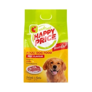 pdc_บิ๊กซี แฮปปี้ ไพรซ์ อาหารสุนัขชนิดเม็ด สำหรับสุนัขโต รสเนื้อ 3 กก.