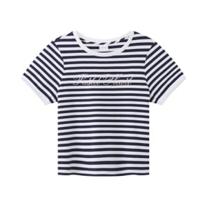 pdc_เบสิโค เสื้อลายริ้วผู้หญิง สีกรมท่า