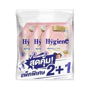 pdc_ไฮยีน เอ็กซ์เพิร์ท แคร์ น้ำยาปรับผ้านุ่มสูตรเข้มข้นพิเศษ กลิ่นบลูมมิ่ง ทัช 480 มล. แพ็ค 2+1