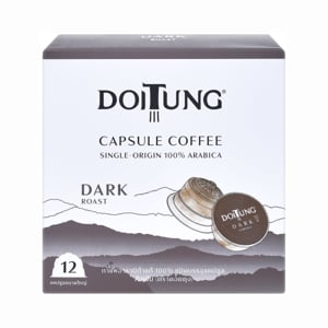 pdc_ดอยตุง กาแฟอาราบิก้าแท้ 100% ชนิดบรรจุแคปซูล คั่วเข้ม 7.5 ก. x 12 ชิ้น