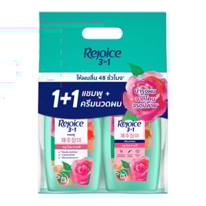 pdc_รีจอยส์ แชมพูและครีมนวดผม คอลเลคชั่น กุหลาบ เจจู เกาหลี 370 มล. + 370 มล.