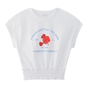 pdc_เบสิโค เสื้อยืดเอวจั๊มผู้หญิง รุ่น FASL25Q2LC002 สีขาว