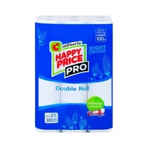 pdc_บิ๊กซี แฮปปี้ ไพรซ์ โปร กระดาษม้วน รุ่นความยาว 2 เท่า แพ็ค 30
