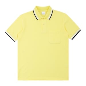 pdc_เบสิโค เสื้อโปโลคอปกริ้วมีกระเป๋า สำหรับผู้ชาย รุ่น FDNC24Q2MM001 สีเหลือง