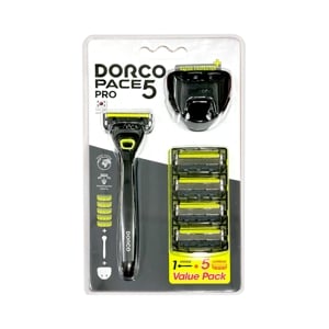 pdc_ดอร์โค มีดโกนซิสเต็ม เพซ 5 โปร ด้ามมีดโกน 1 ด้าม + ใบมีดโกน 2 ชิ้น