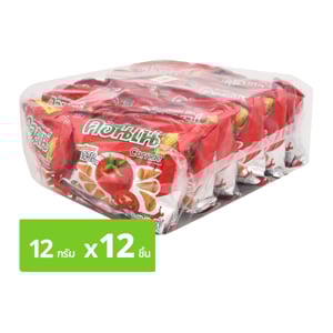pdc_คอนเน่ ขนมข้าวโพดอบกรอบ รสมะเขือเทศ 12 ก. แพ็ค 12 ชิ้น