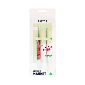 pdc_ยูยูวายพี ที่กดสิว+แหนบปากแหลม รุ่น U-M21 สีเงิน