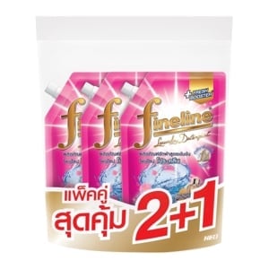 pdc_ไฟน์ไลน์ น้ำยาซักผ้าสูตรเข้มข้น โปรคลีน ชมพู 550 มล. แพ็ค 2+1 ชิ้น