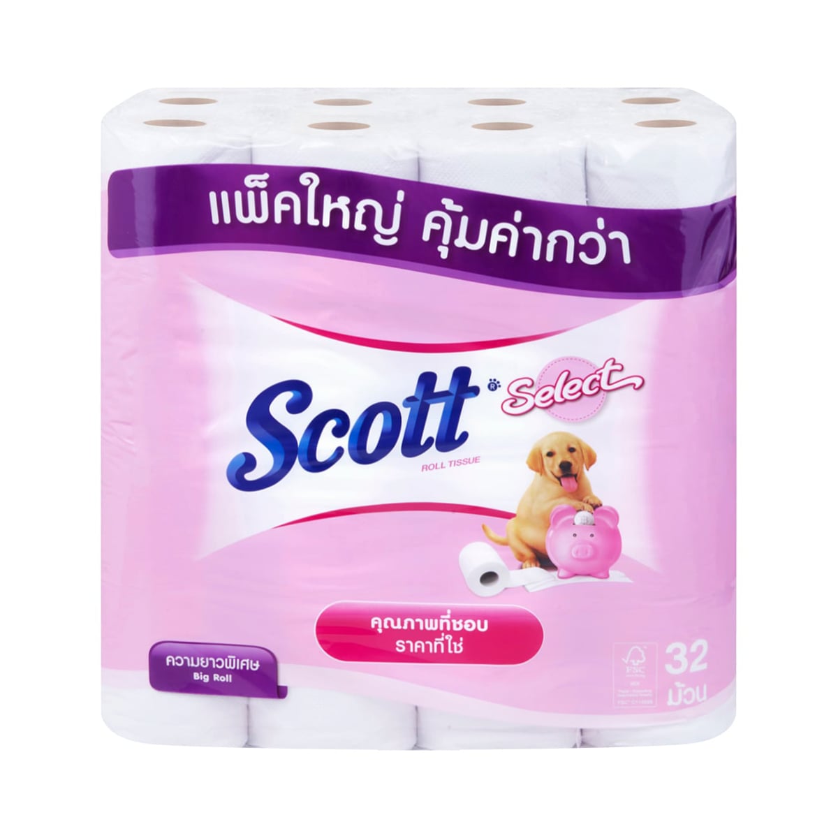 pdc_สก๊อตต์ ซีเลคท์ กระดาษชำระ ความยาวพิเศษ แพ็ค 32