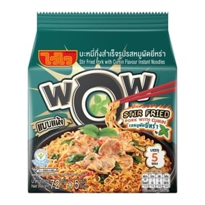 pdc_ไวไว บะหมี่กึ่งสำเร็จรูปรสหมูผัดยี่หร่า 72 ก. แพ็ค 5