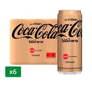 pdc_โค้ก กลิ่นวานิลลา ไม่มีน้ำตาล 325 มล. แพ็ค 6