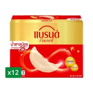 pdc_แบรนด์ เครื่องดื่มรังนกแท้สำเร็จรูป สูตรน้ำตาลน้อย 42 มล. แพ็ค 12