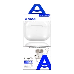 pdc_อาซากิ หูฟังบลูทูธ รุ่น AK-PODS3XR สีขาว