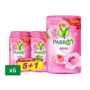 pdc_แพรอท สบู่กลิ่นกุหลาบ 105 ก. แพ็ค 5+1