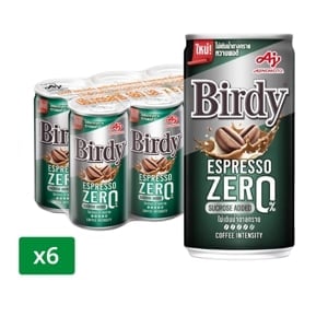 pdc_เบอร์ดี้ กาแฟกระป๋อง เอสเปรสโซ ซีโร่ 180 มล. x 6 ชิ้น