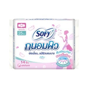 pdc_โซฟี ถนอมผิว ผ้าอนามัยแบบมีปีก ขนาด 25 ซม. แพ็ค 14 ชิ้น