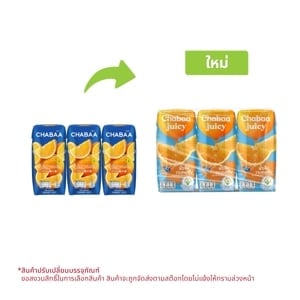 pdc_ชบา น้ำส้มวาเลนเซียผสมเนื้อส้ม 40% ขนาด 180 มล. แพ็ค 3