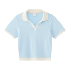 pdc_เบสิโค เสื้อโปโล Regular สำหรับผู้หญิง รุ่น FPET25Q3LC004 สีฟ้า