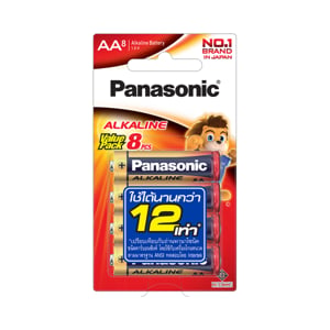pdc_พานาโซนิค ถ่านอัลคาไลน์ ขนาด AA แพ็ค 8 ก้อน