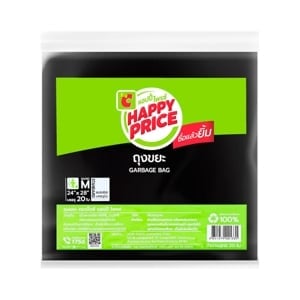 pdc_บิ๊กซี แฮปปี้ ไพรซ์ ถุงขยะ ขนาด 24 x 28 นิ้ว สีดำ แพ็ค 20 ใบ